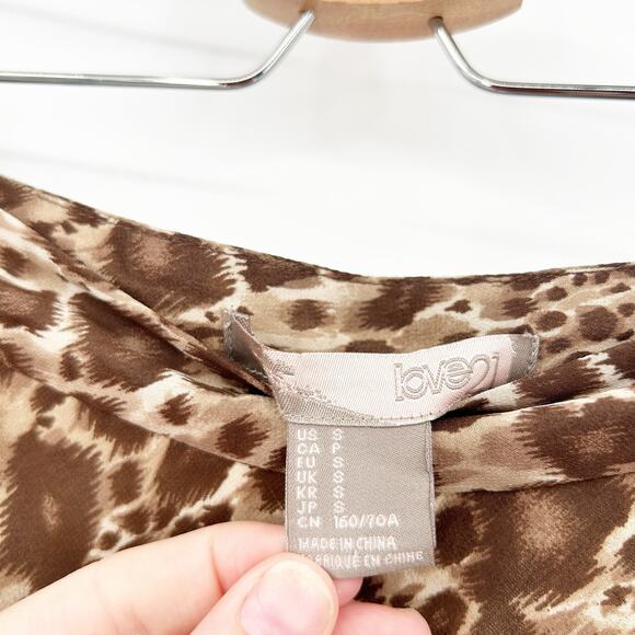 Forever 21 Womens Y2K Whimsical Leopard Animal Print Chiffon Maxi Skirt Size S‎ - Picture 5 of 8